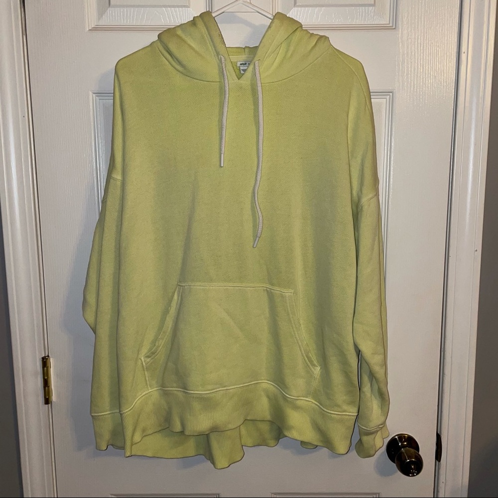 Bright green slouchy Aerie hoodie